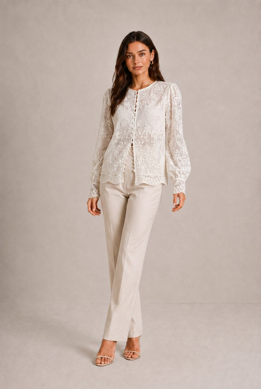Arezzo Floral Lace Shirt