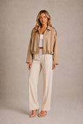 Volterra Cropped Bomber Jacket