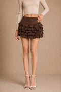Cortona Ruffled Tiered Mini Skirt