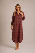 Siena Plaid Maxi Shirt Dress