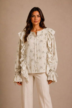 Barolo Floral Long Sleeve Shirt