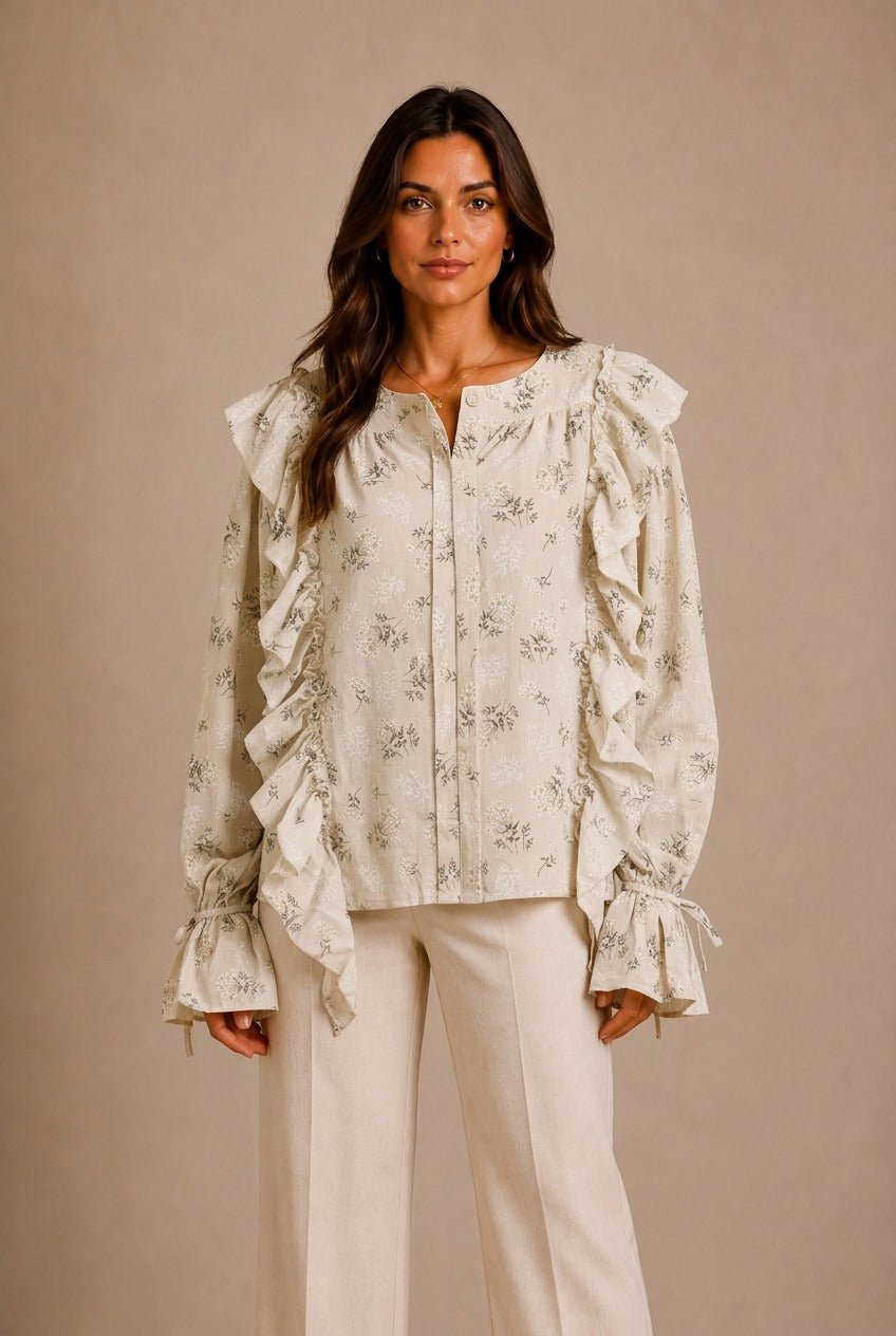 Barolo Floral Long Sleeve Shirt