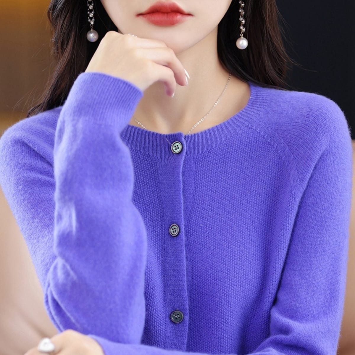 Barolo Button-Front Cardigan Sweater