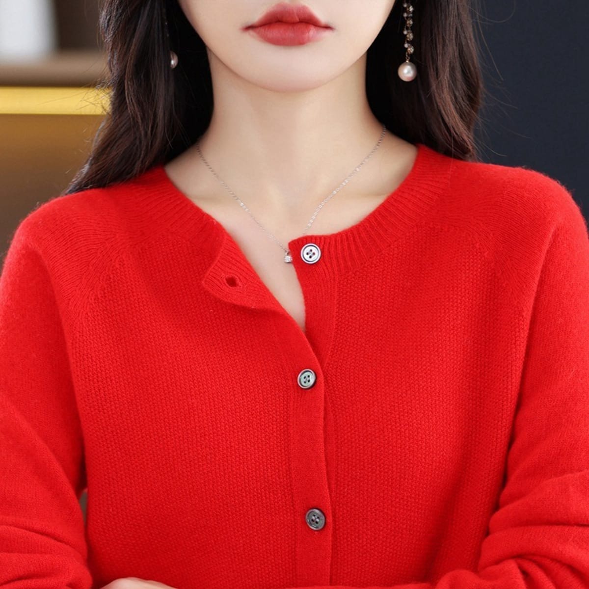 Barolo Button-Front Cardigan Sweater