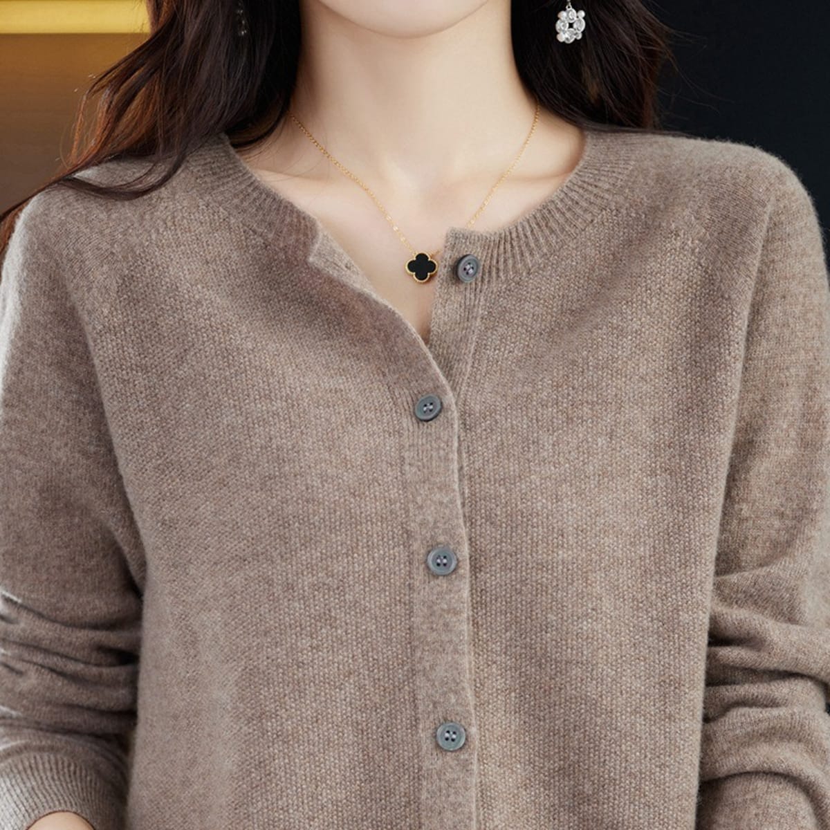 Barolo Button-Front Cardigan Sweater