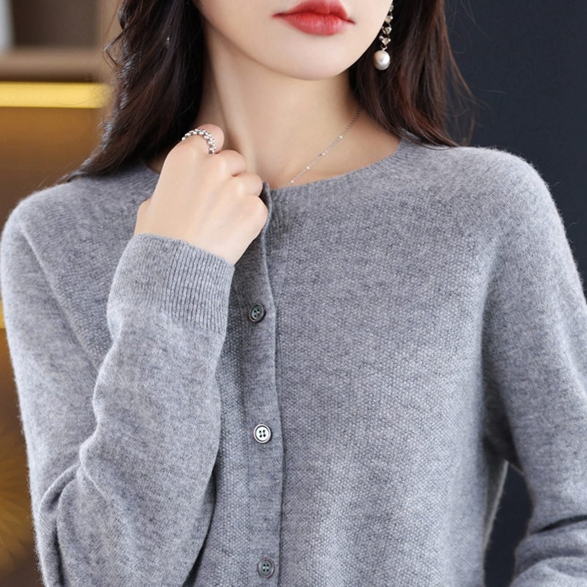 Barolo Button-Front Cardigan Sweater