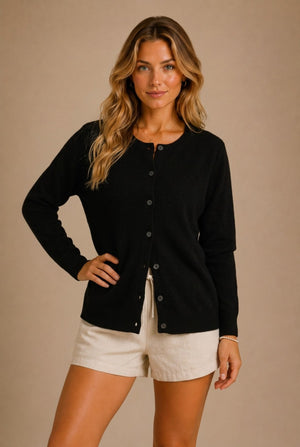 Barolo Button-Front Cardigan Sweater