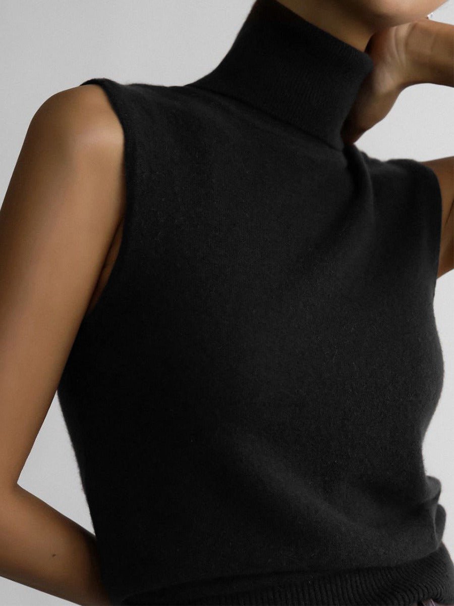 Chianti Turtleneck Sleeveless Top