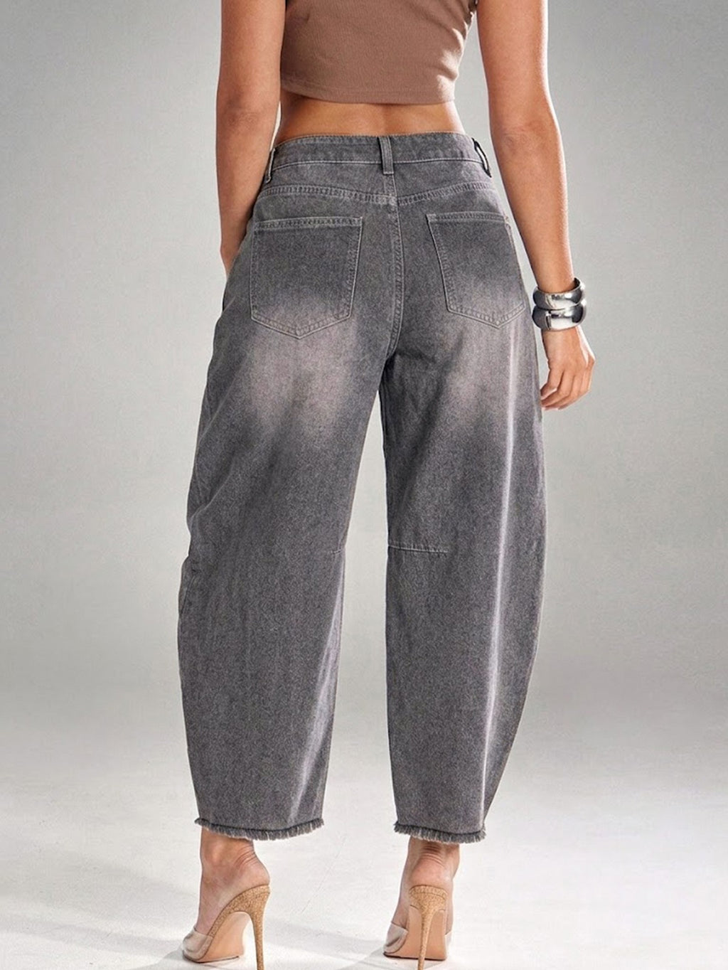 Annecy Distressed Wide Leg Jeans