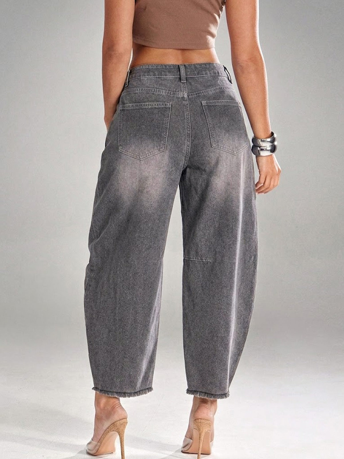 Annecy Distressed Wide Leg Jeans