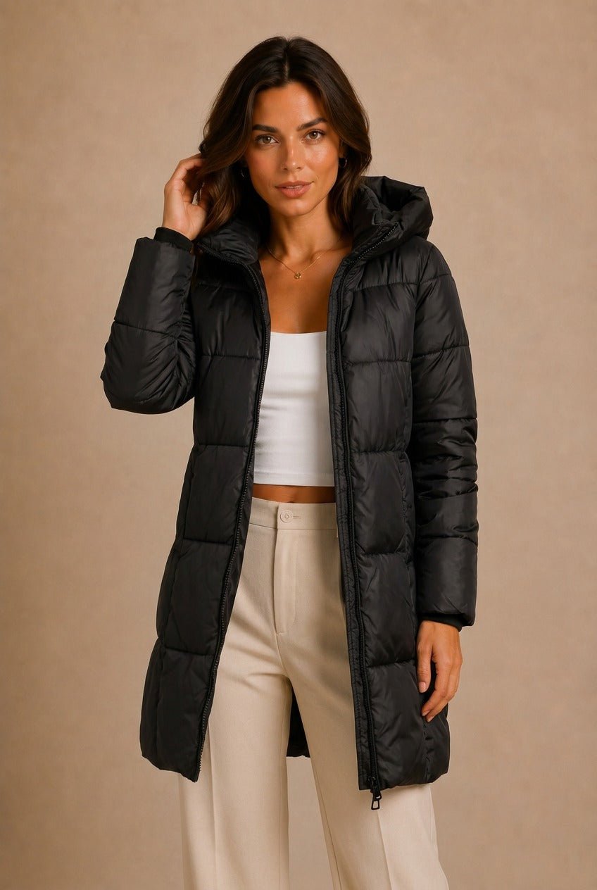 Gordes Longline Hooded Puffer Jacket Coat
