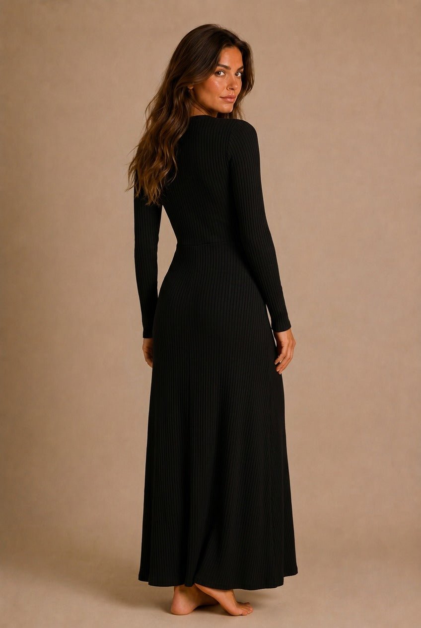 Roussillon Ribbed Knit Maxi Dress