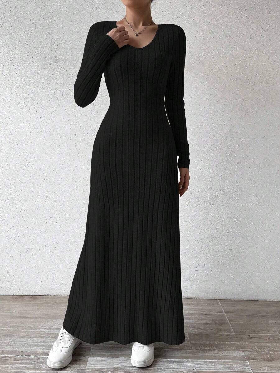 Roussillon Ribbed Knit Maxi Dress