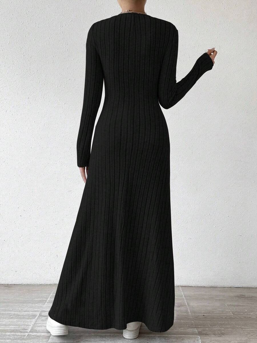 Roussillon Ribbed Knit Maxi Dress
