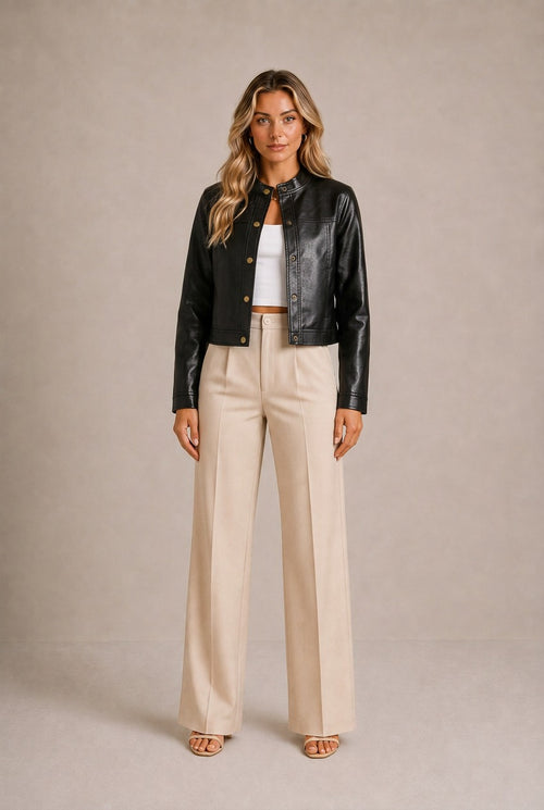 Alba Snap Button Cropped Jacket