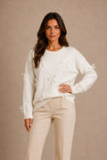 Spello Argyle Bow Detail Sweater