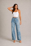 Cortona Floral Wide Leg Jeans