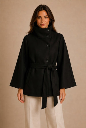Annecy Belted Cape Jacket