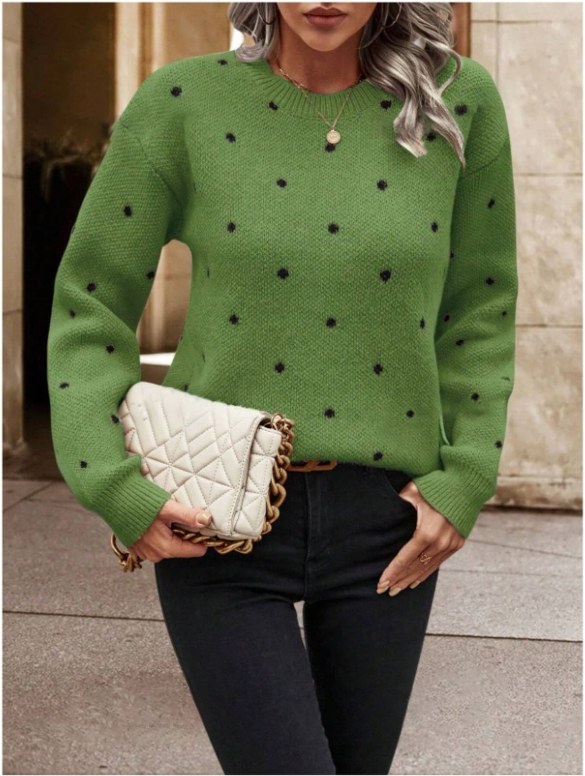 Volterra Polka Dot Sweater