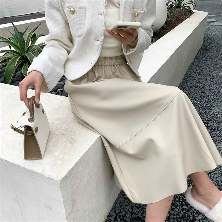 Asti Elastic Waist Midi Skirt
