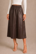 Asti Elastic Waist Midi Skirt
