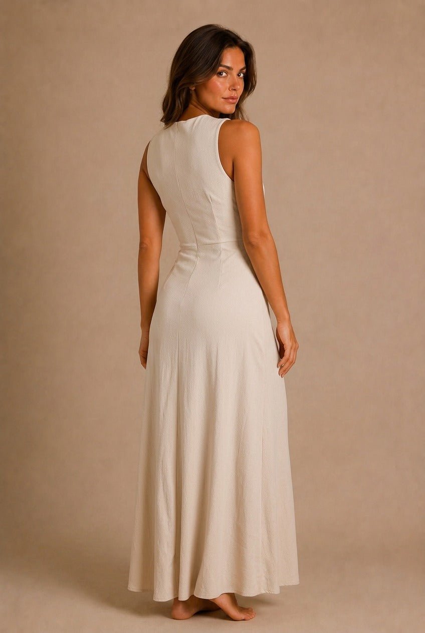 Siena Button Front Midi Dress