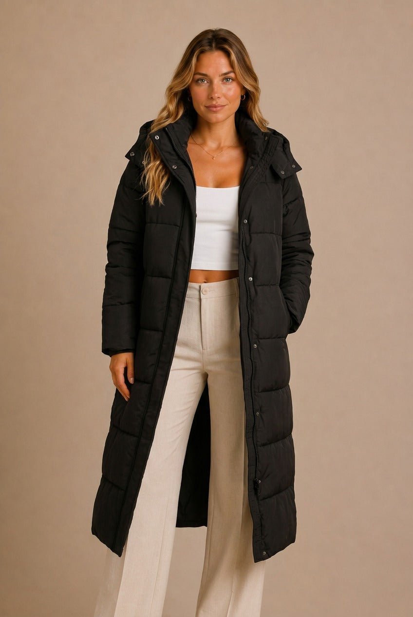 Perugia Quilted Long Puffer Coat