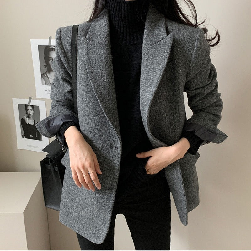 Asti Herringbone Blazer