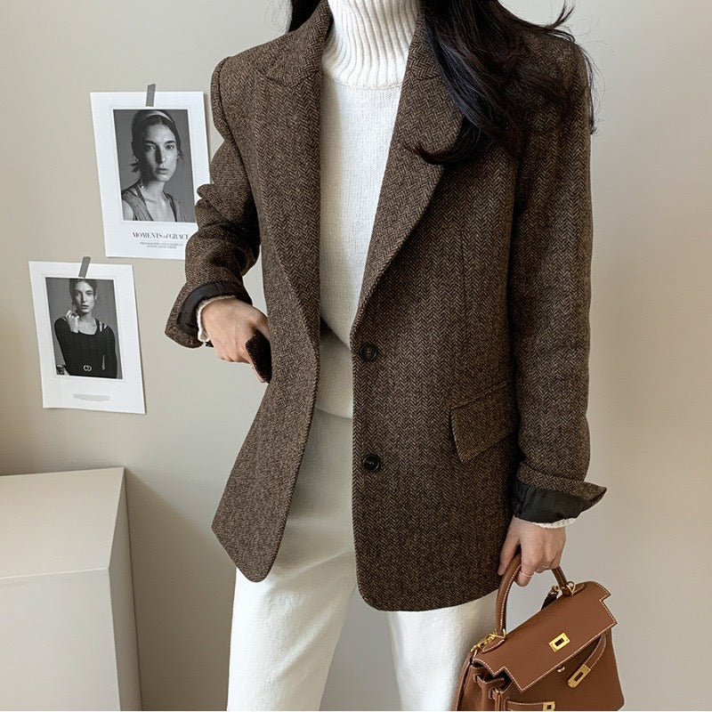Asti Herringbone Blazer