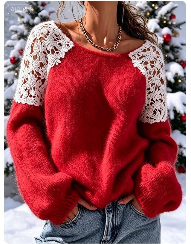 Chianti Lace Detail Sweater