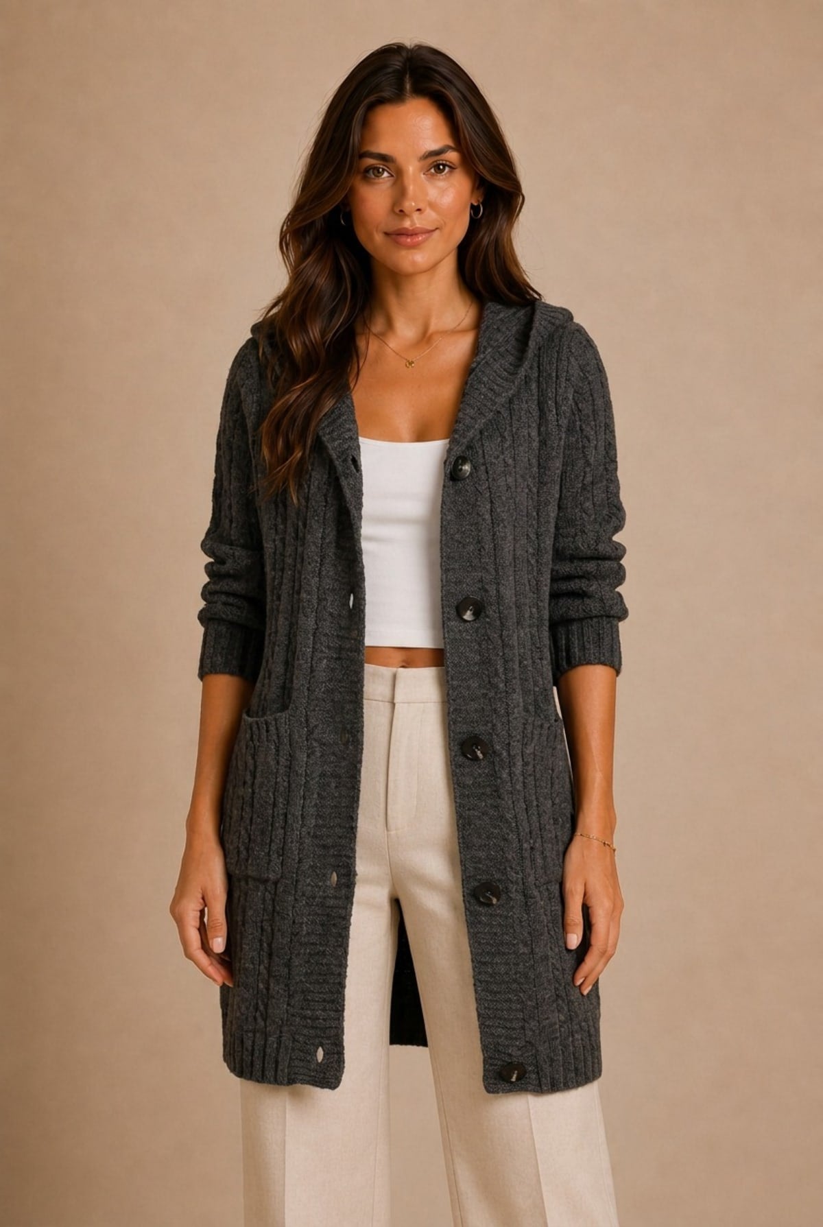 Barolo Hooded Cardigan Jacket