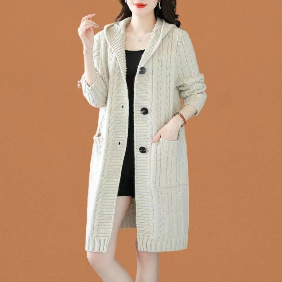 Barolo Hooded Cardigan Jacket