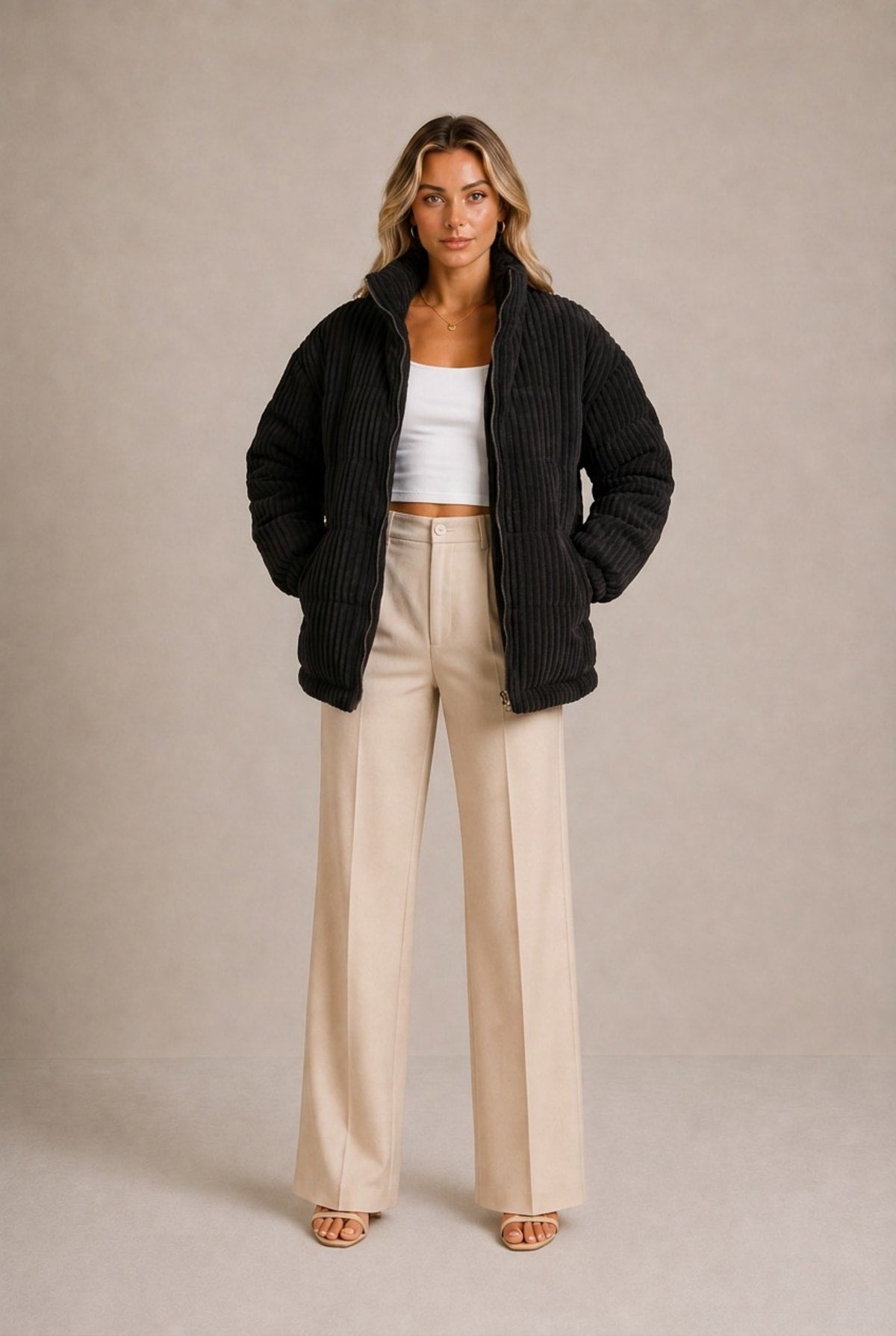 Barolo Ribbed Puffer Jacket