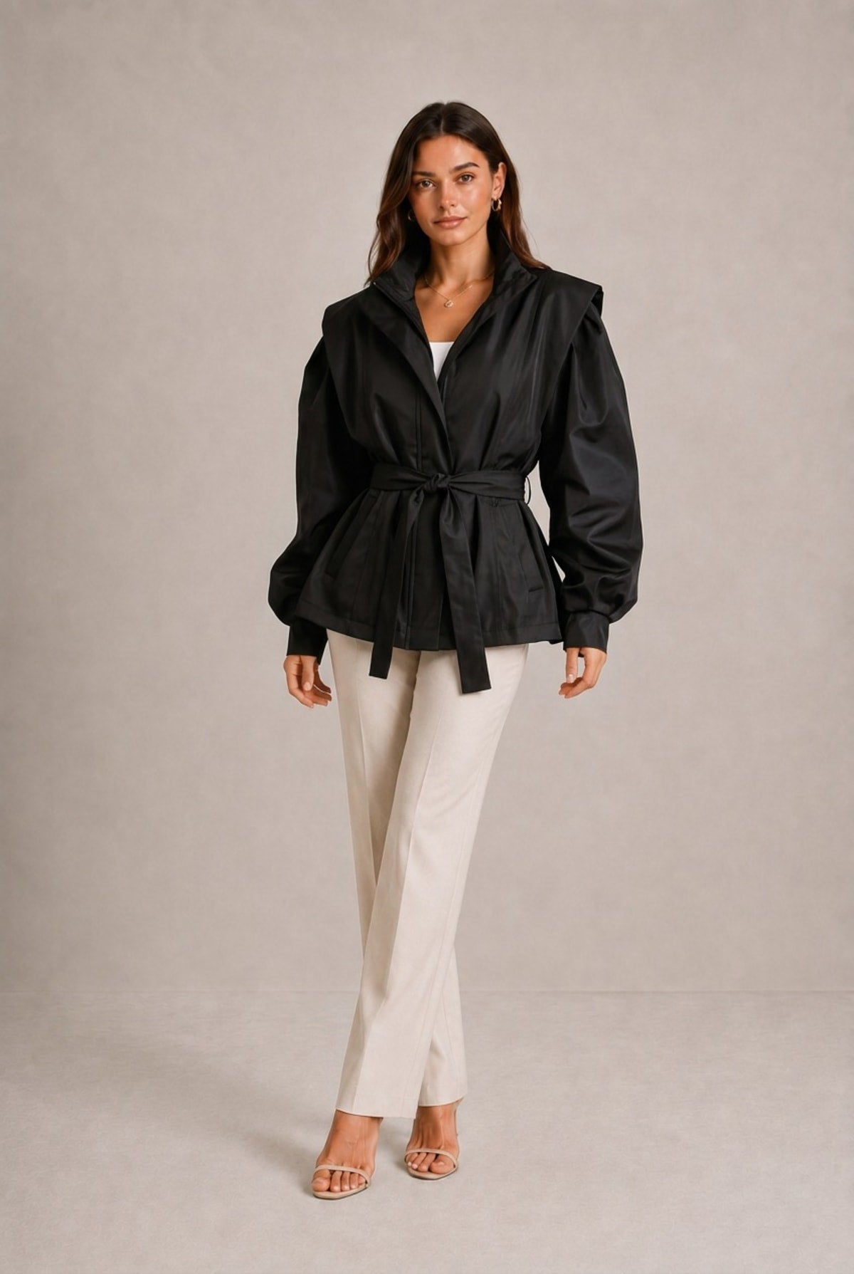 Perugia Tie-Waist Trench Coat