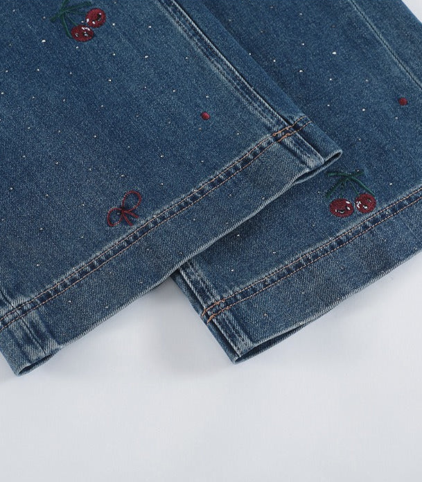 Chianti Cherry Embroidered Jeans