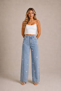 Volterra Little Bow Wide Leg Jeans