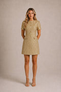 Siena Pearl Button Mini Dress