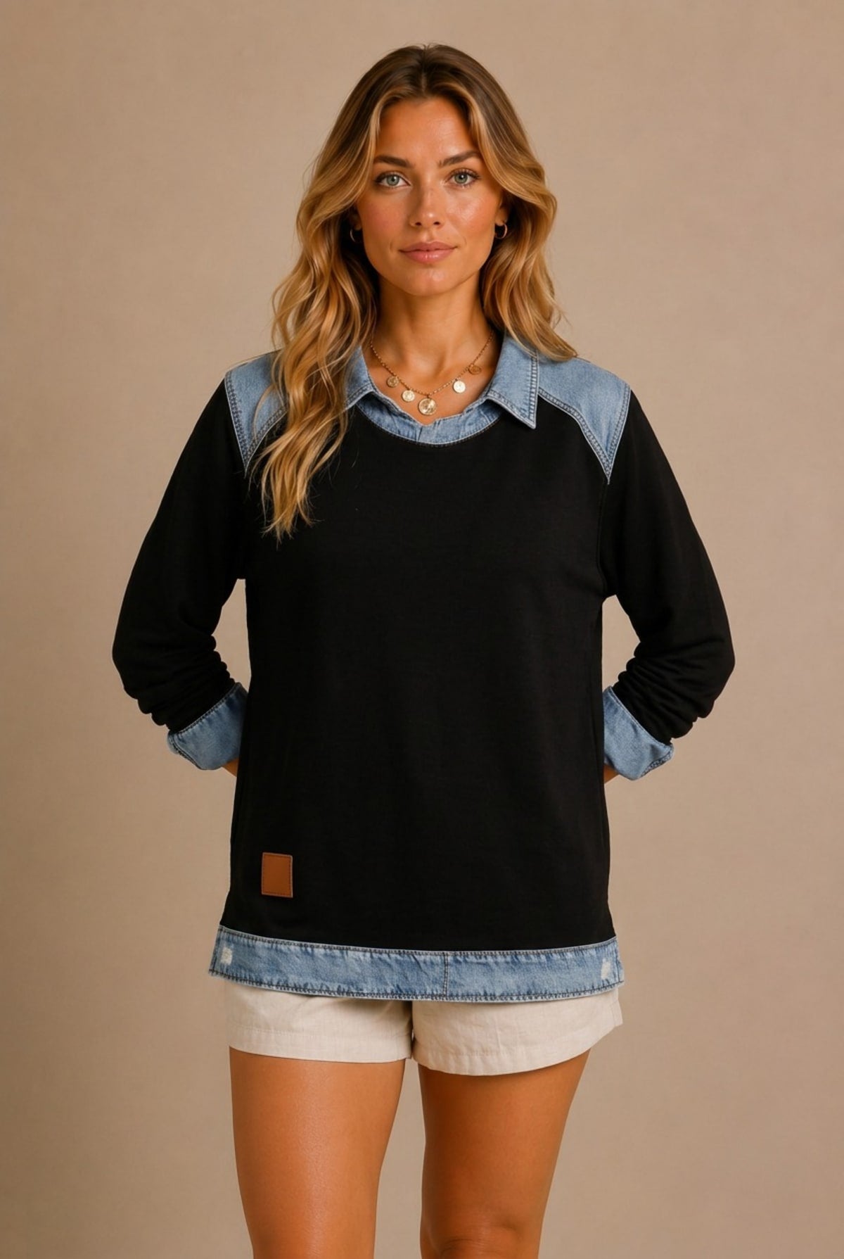 Montalcino Patchwork Knit Sweater