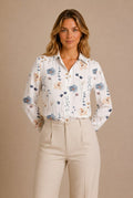 Chianti Floral Button-Down Shirt