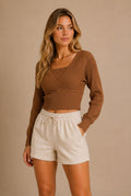 Chianti Wrap Knit Sweater