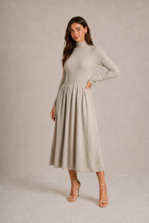 Siena Ribbed Knit Midi Dress