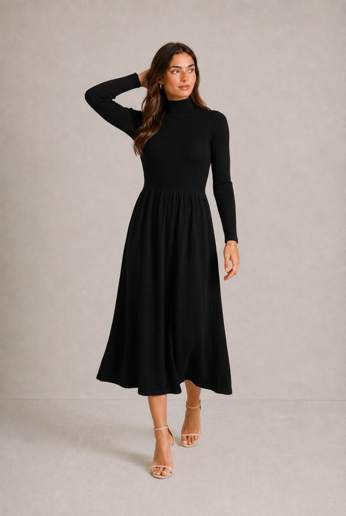 Siena Ribbed Knit Midi Dress