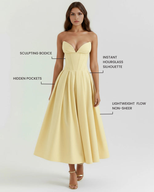 Amalfi Pleated Midi Dress