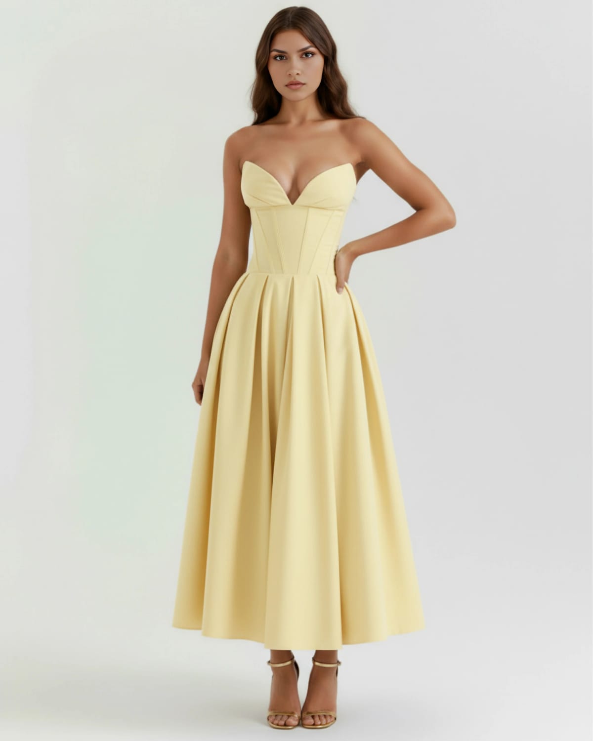 Amalfi Pleated Midi Dress