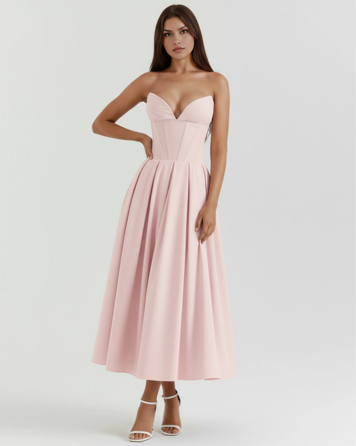 Amalfi Pleated Midi Dress