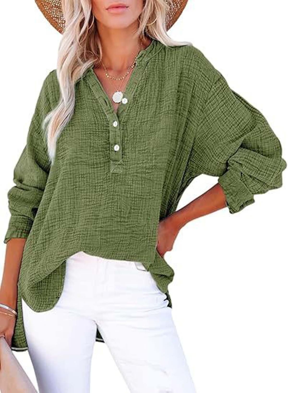Annecy Ruched Button Top