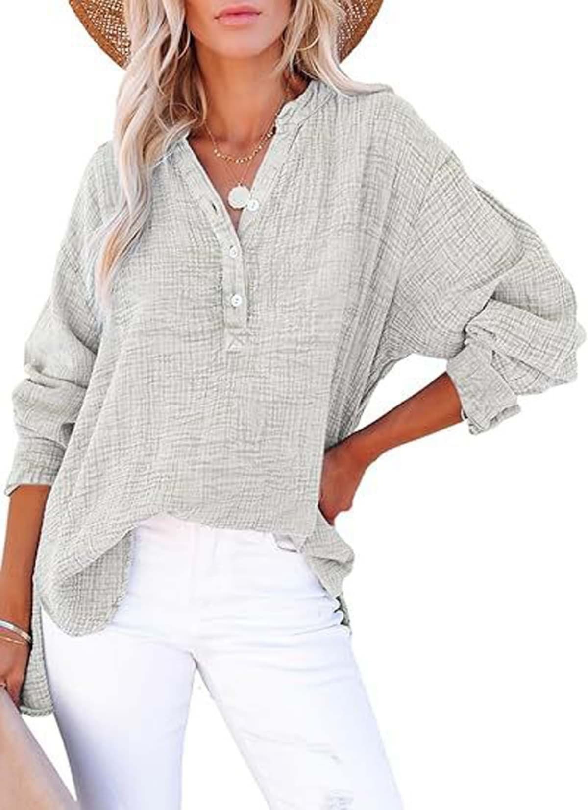 Annecy Ruched Button Top