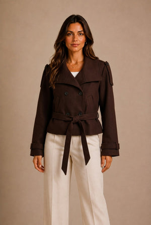 Siena Epaulet Double-Breasted Jacket
