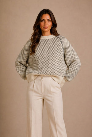 Cortona Geometric Knit Sweater