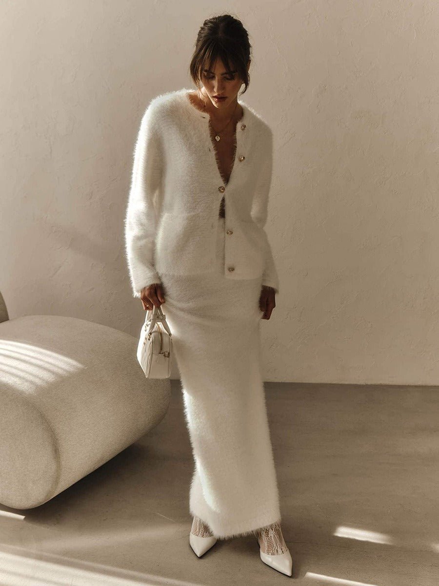 Cortona Fuzzy Knit Set